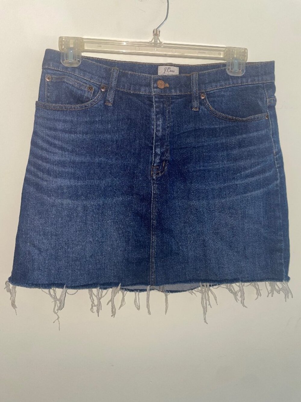 J.Crew Denim Raw Hem Mini Skirt Size 31